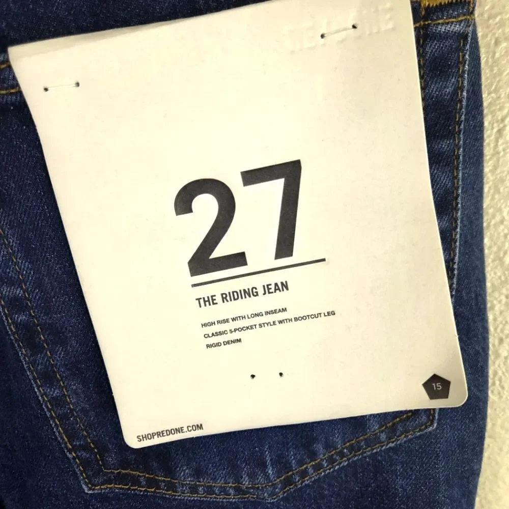 Women's Re/Done NWT The Riding Jean  Classic Bootcut Blue Denim Jeans Size 27